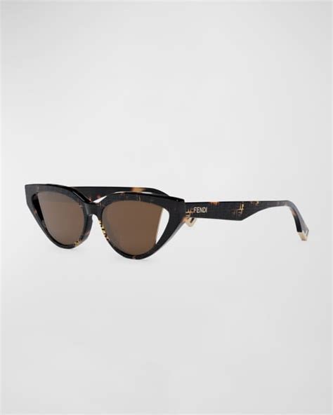 fendi cutout cat eye sunglasses sunglass hut|fendi cat eye sunglasses black.